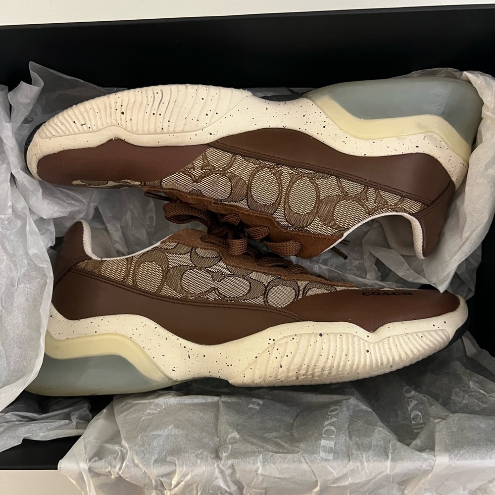 Coach Brown and Cream Sneakers